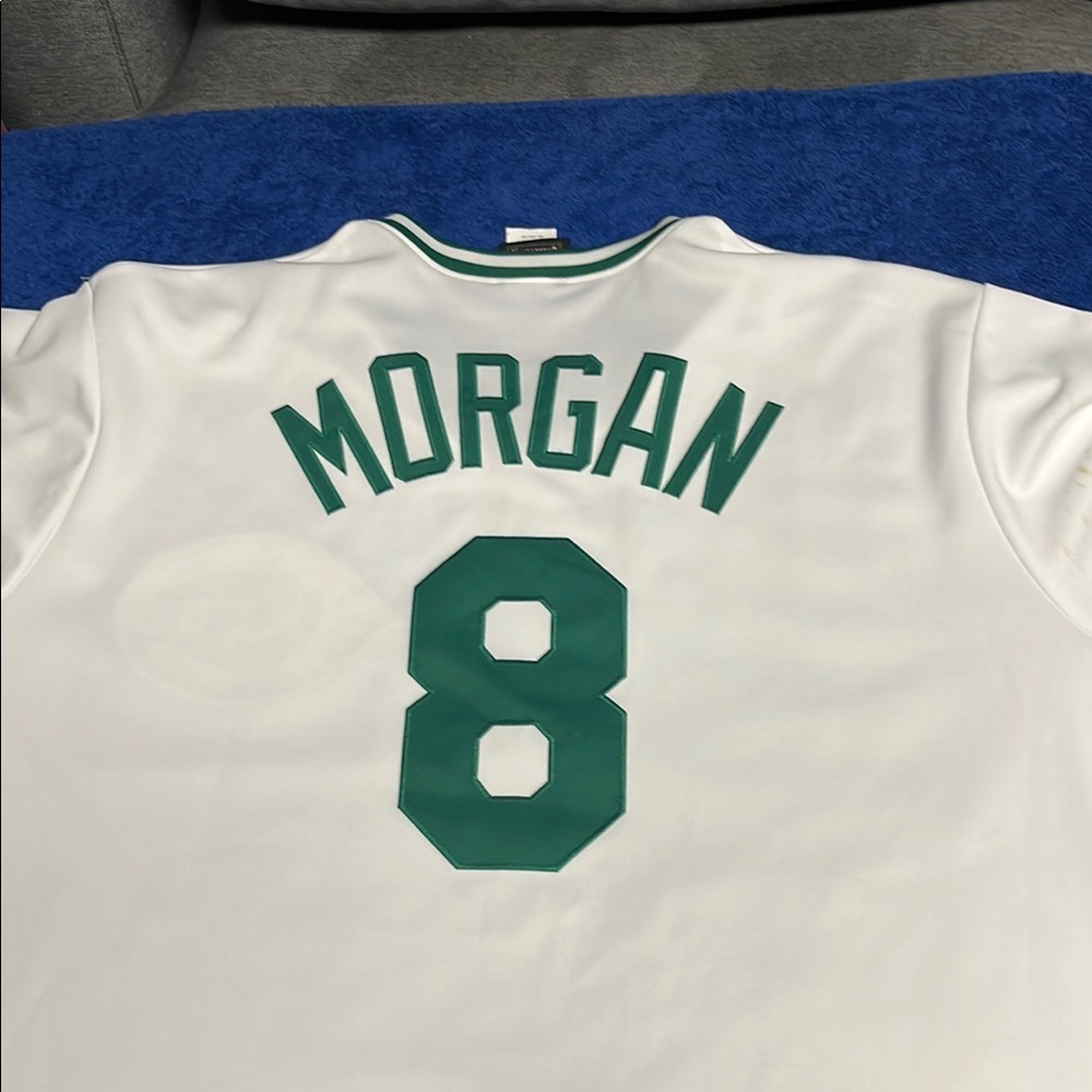 Majestic White and Blue Baseball Jersey